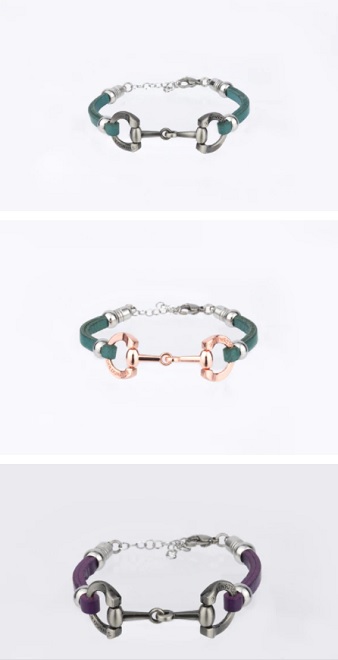 BRACCIALE PELLE CON MORSETTO GOLDSNAFFLE Gioielli 